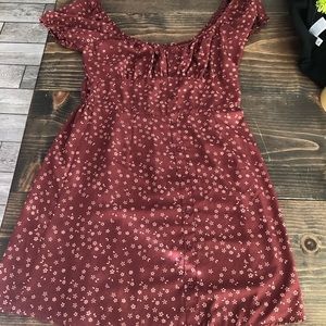 large red dress with flowers on it